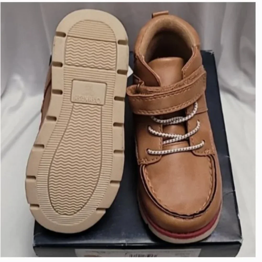 OshKosh B'Gosh Cruz Boots Toddler Boys Size 11 Light Brown NWOB MSRP $44